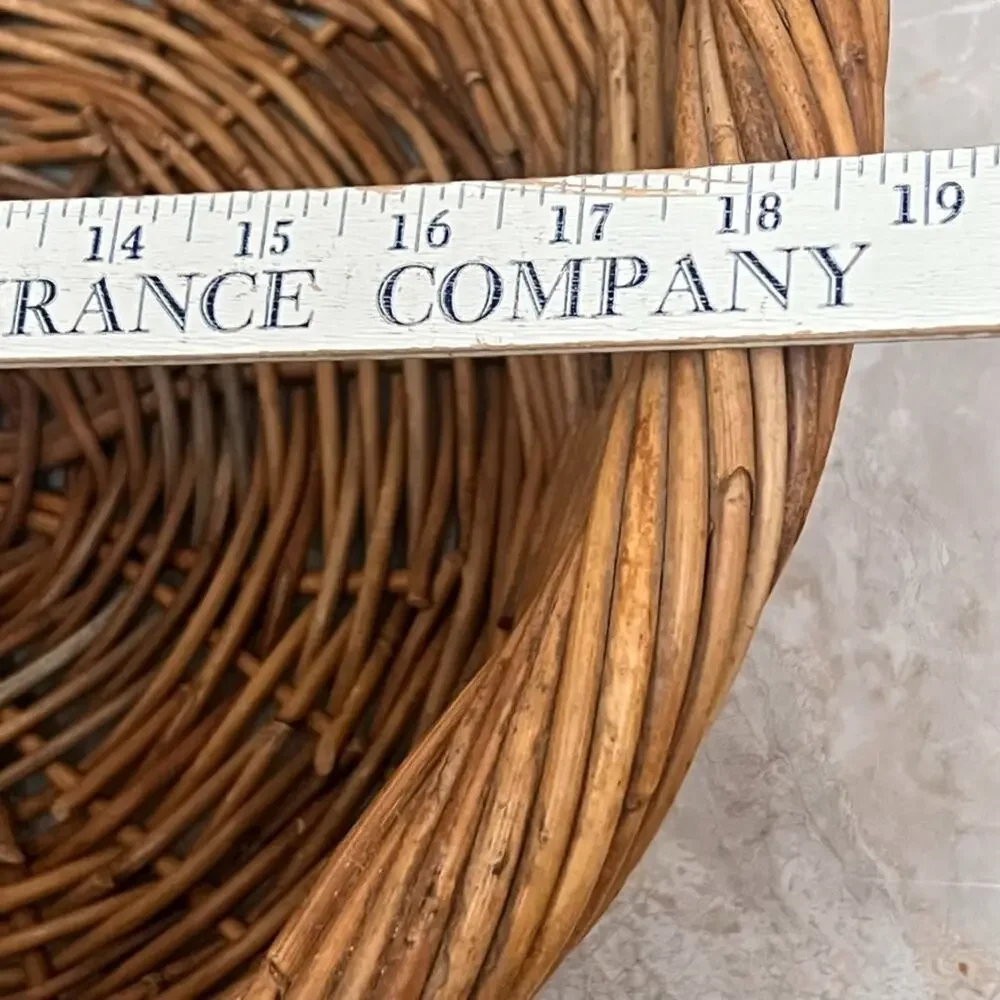 Handwoven Willow Basket Brown 18.5